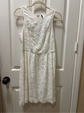 Kensie Ivory Lace Sleeveless Dress NWT